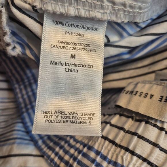 Free Assembly Women's Baby Blue, White & Black Cotton A-Line Drawstring Skirt w - Picture 11 of 11